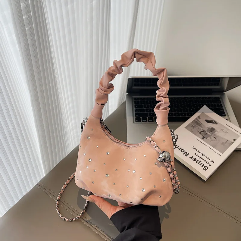 حقيبة كروس مبطنة أنيقة 2025 للنساء، حبال بمقبض علوي أنيق، حقيبة عصرية مع جيب داخلي للتنقل والمواعدة #3