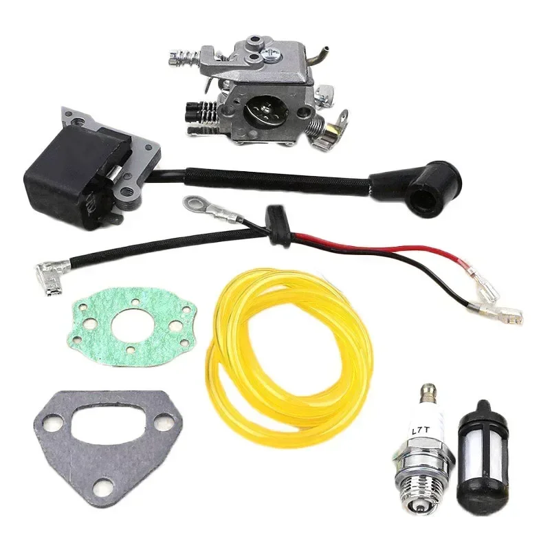 Imagem -04 - Carburador Silenciador Junta Bobina de Ignição Filtro de Mangueira de Combustível Vela de Faísca Motosserra Husqvarna 136 137 141 142 36 41