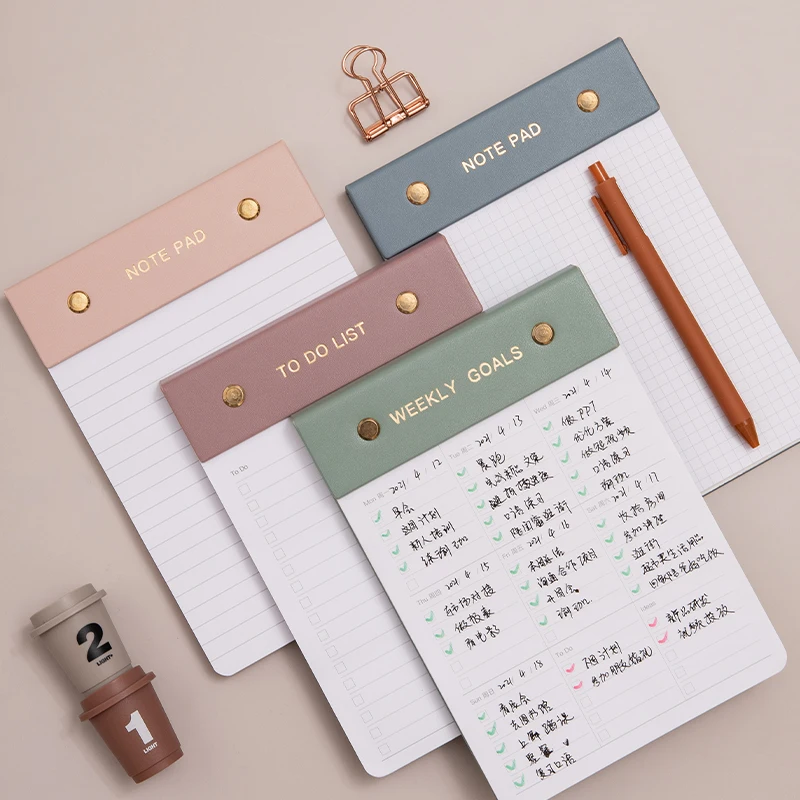 Weekly plan memo Pad to do list schedule book can replace the inner core board clip record daily time management punch notepad