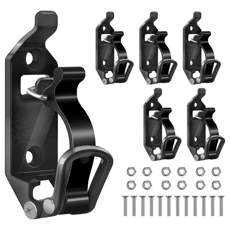 

6 Pcs Shovel Mount For Roof Rack Metal Rubber Clamp Mounting Brackets, Durable Axe Holder Clamp Mount Kit (Black)