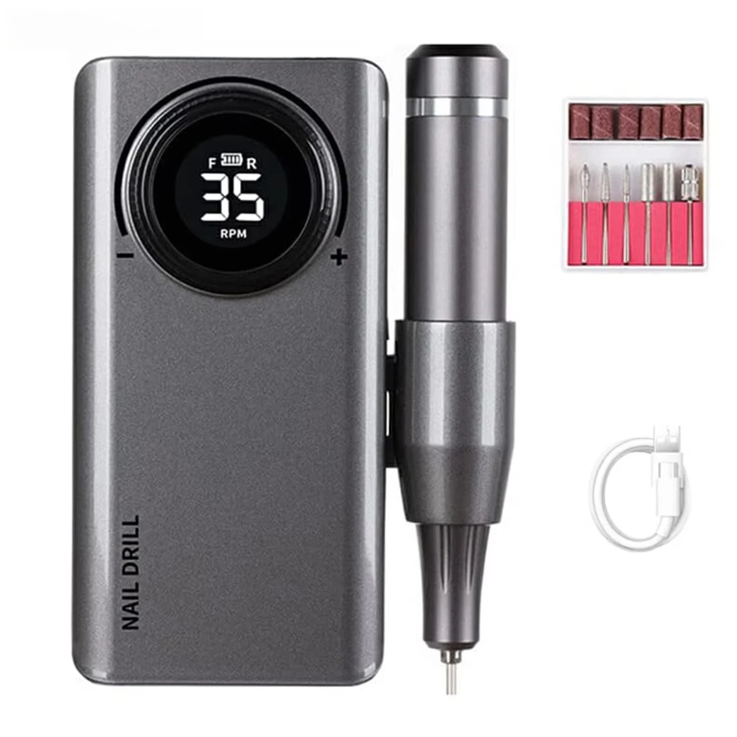 Provide OEM/ODM Services Manicure Pedicure Drill Para Unas 35000RPM Portable Rechargeable Nail Drill File