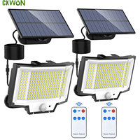 Outdoor Solar Lights Sensor LED Solar Powered Garland Security Flood Lamp Remote Waterproof External Wall Lights