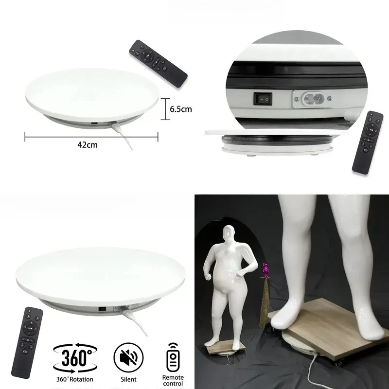 Heavy Duty Rotating Turntable Base 360 Degree Swivel Stand for Mannequin Display 42cm 52cm 100kg Load Capacity