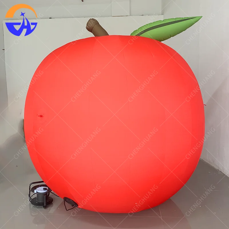 Inflatable large-scale realistic red apple air mold an advertising decoration prop for outdoor mall fruit-themed events
