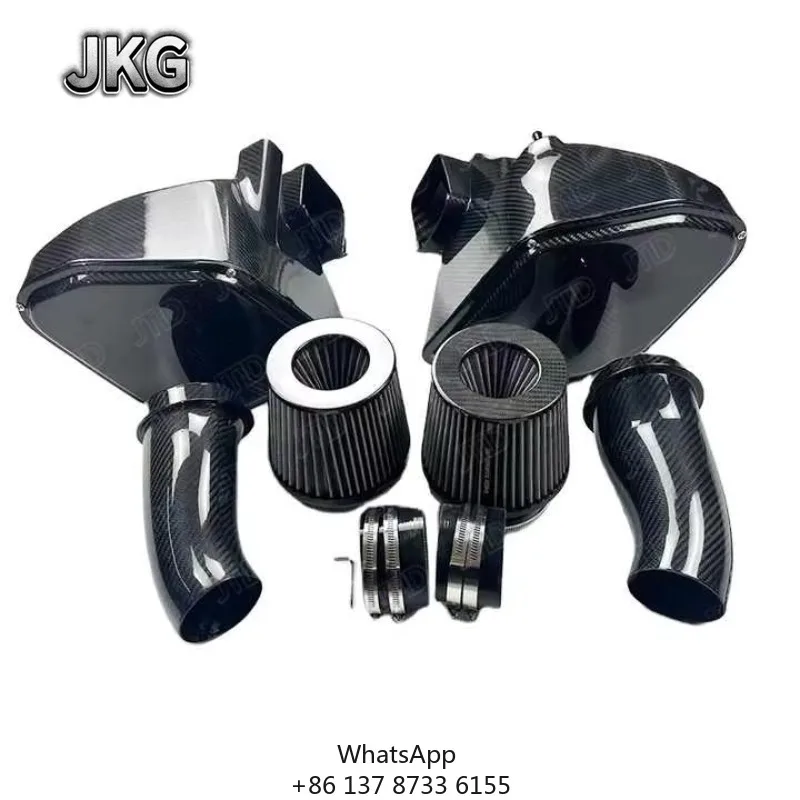 

JKG Escape Tubo Escape Coche Carbon Fiber Intake Cold Air Filter Intake System Kit For BMW M5 F90