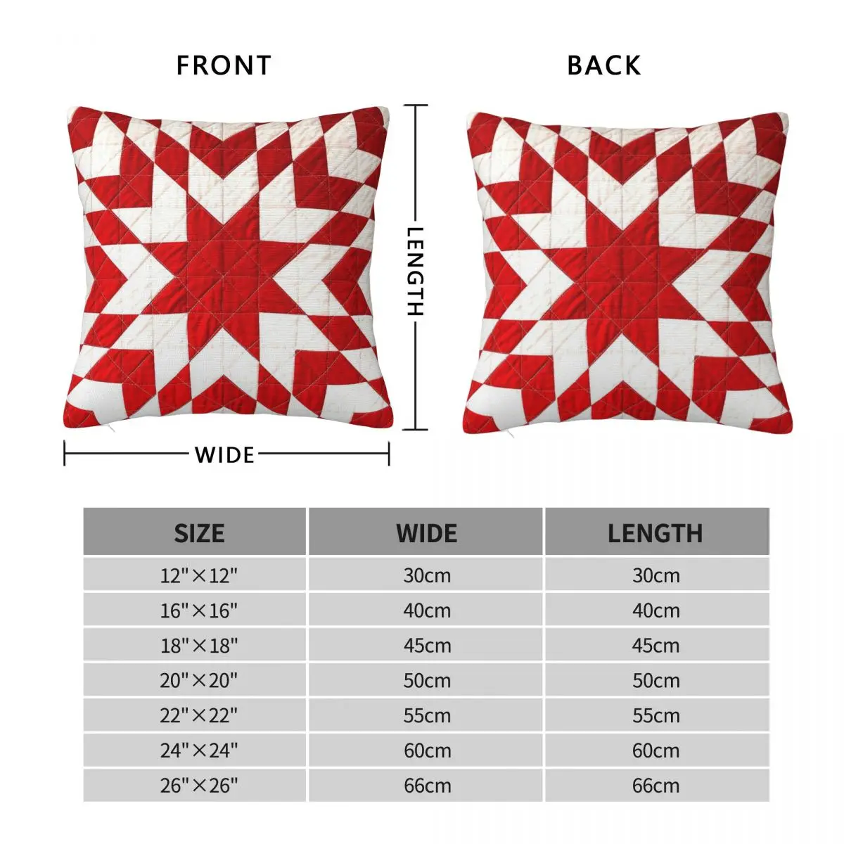 Red White Lone Star Quilt Pillowcase Polyester Linen Velvet Creative Zip Decor Bed Cushion Cover Wholesale 45x45