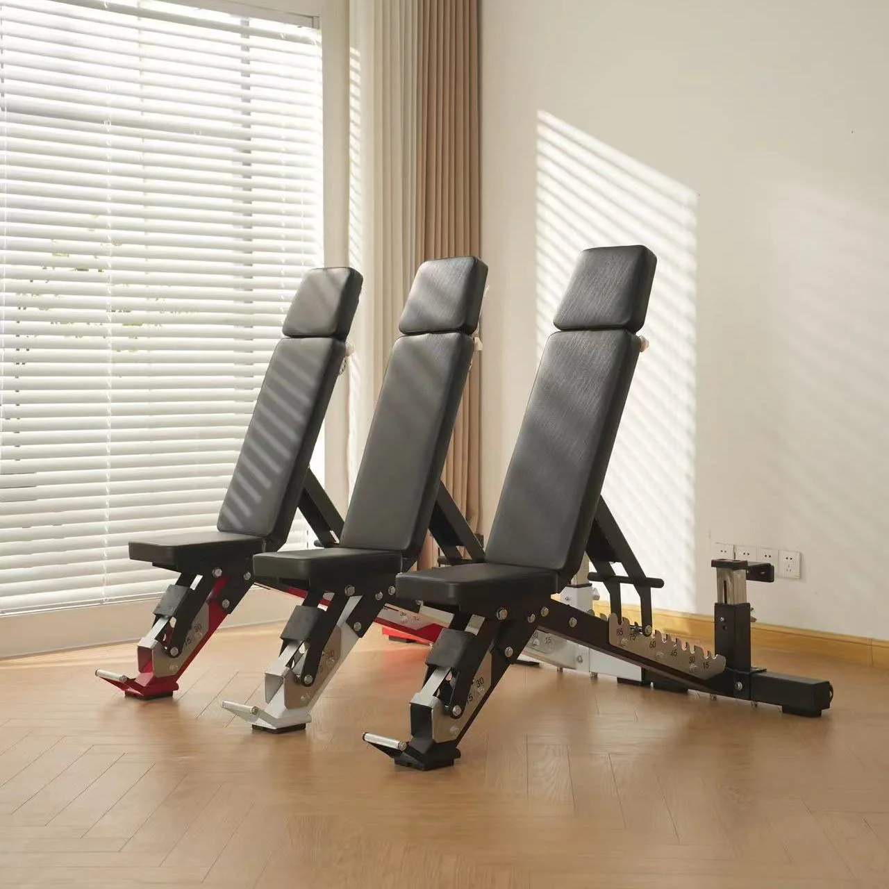 Commercial Multi-Functional Foldable Safety Fitness Chair Adjustable Dumbbell Stool Sit-Up Rack Home Use Supine Board Flyingprom