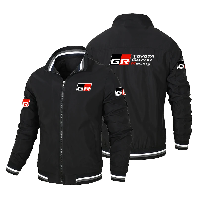 

Toyota GR GAZOO Racing Мужская корейская спортивная одежда с воротником-стойкой Молодежный тренд Мотоциклетная бейсбольная форма для пилота с логотипом автомобиля Куртка на молнии