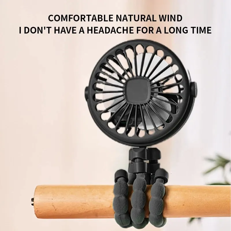 Nieuwe Multifunctionele Kinderwagen Mini Fan Draagbare Usb Opladen Kleine Ventilator Mobiele Telefoon Houder Outdoor Handheld Octopus Fan