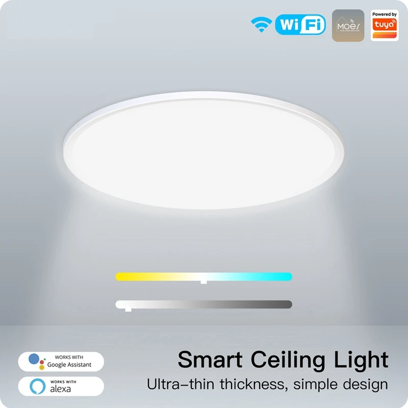 Tuya WIFI Smart Ceiling Lamp 25W RGB LED Lights WIFI APP Voice Control Light for Living Room Decoration Bedroom