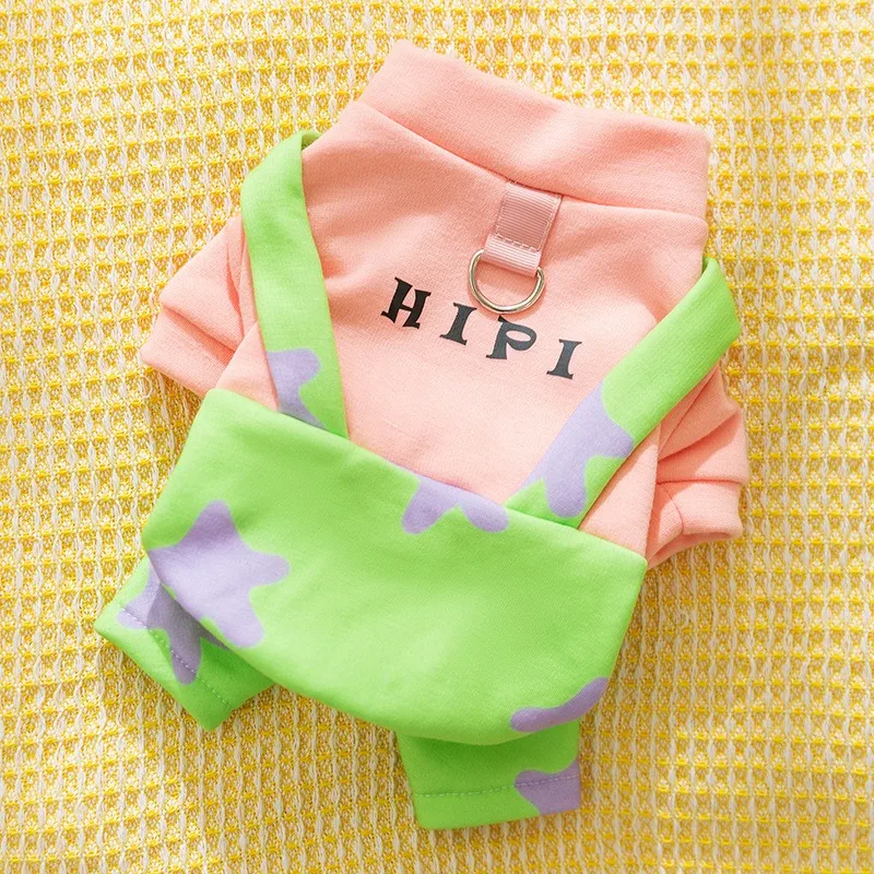 

Dog Green Pink Four Leg Sweatshirt Autumn Winter Puppy Warm Clothing Dog Apparel Pet Pullover XS-XL Schnauzer Teddy Onesie