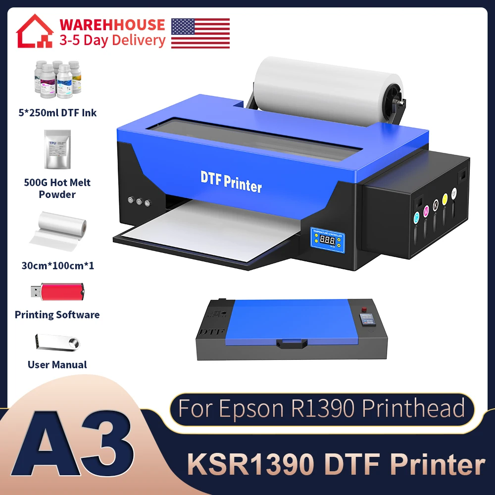 

A3/ A4 DTF Printer R1390/X600 Impersora DTF Printers T-shirt Printing Machine DTF Printer Bundles For T-shirt Hoodies Fabric