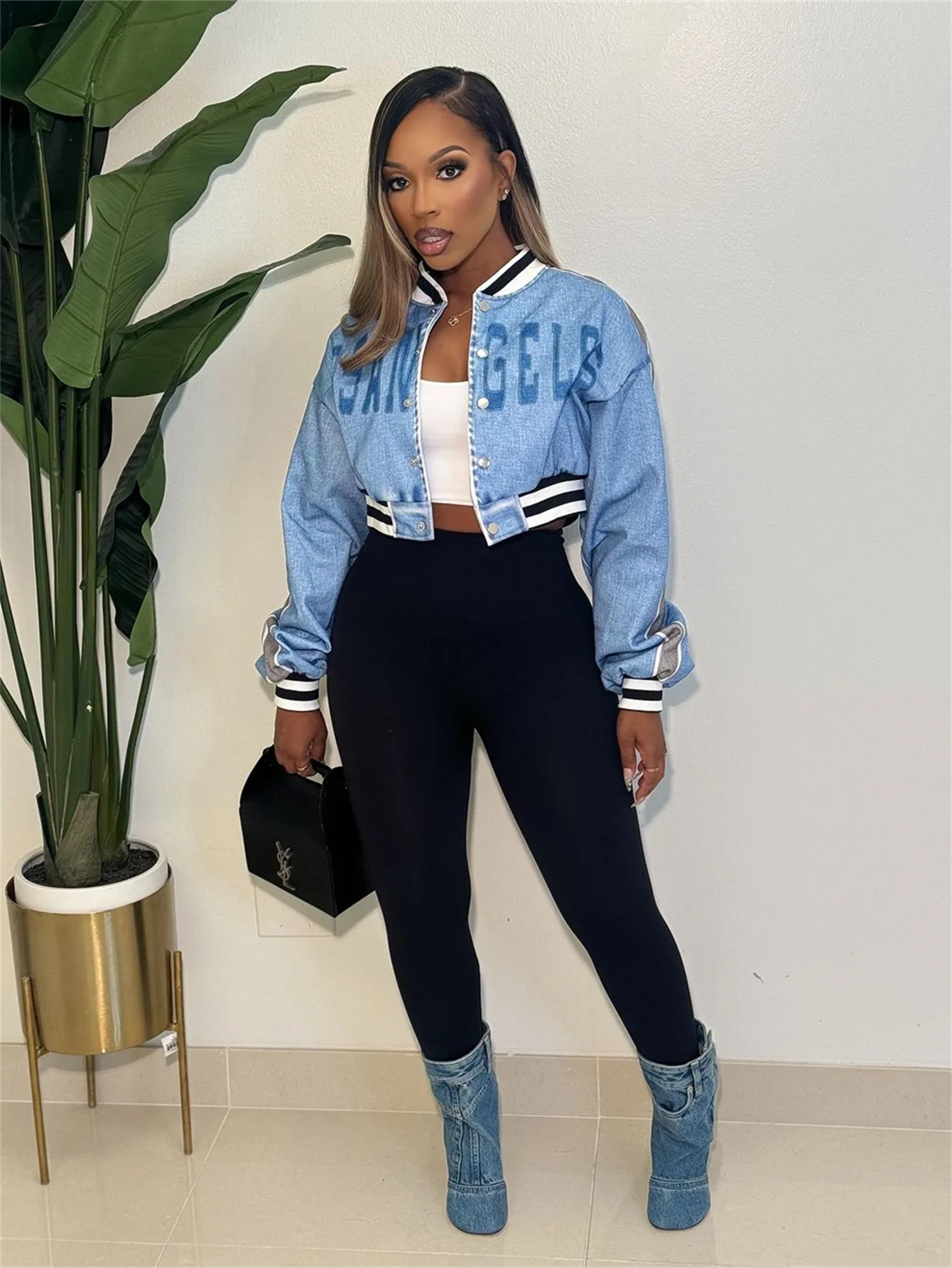 Kurtka bomberka dżinsowa w sty – Women'S Fashion Bomber Jacket recenzja i cena