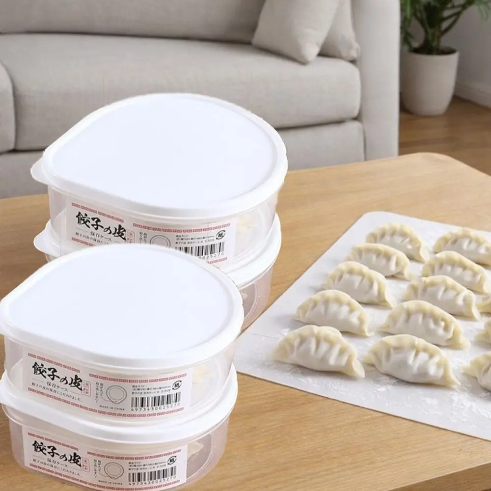 

Plastic Dumpling Skin Storage Box Sealed Anti-Adhesive Refrigerator Storage Box Sub-packed Fresh-keeping Freezing Organizer