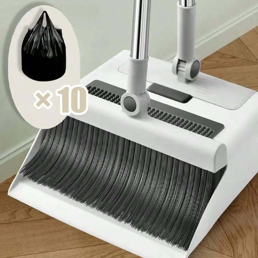 

3 In 1 Broom Mop Dustpan Combination Set | Household Cleaning Tool Set,Quick Dust Removal, For Home And Office Cleaning