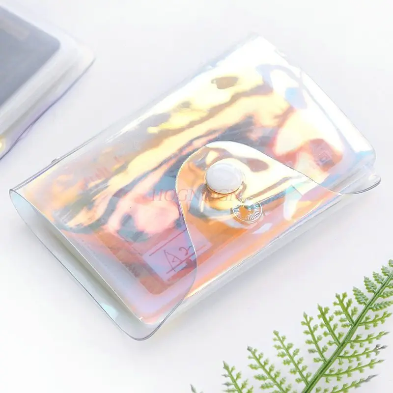 1pcs Girl Laser Card Pack Korean Xiao Qingxin Multi Card Slot Student Bank Card Cover Access Control Bus Meal Card