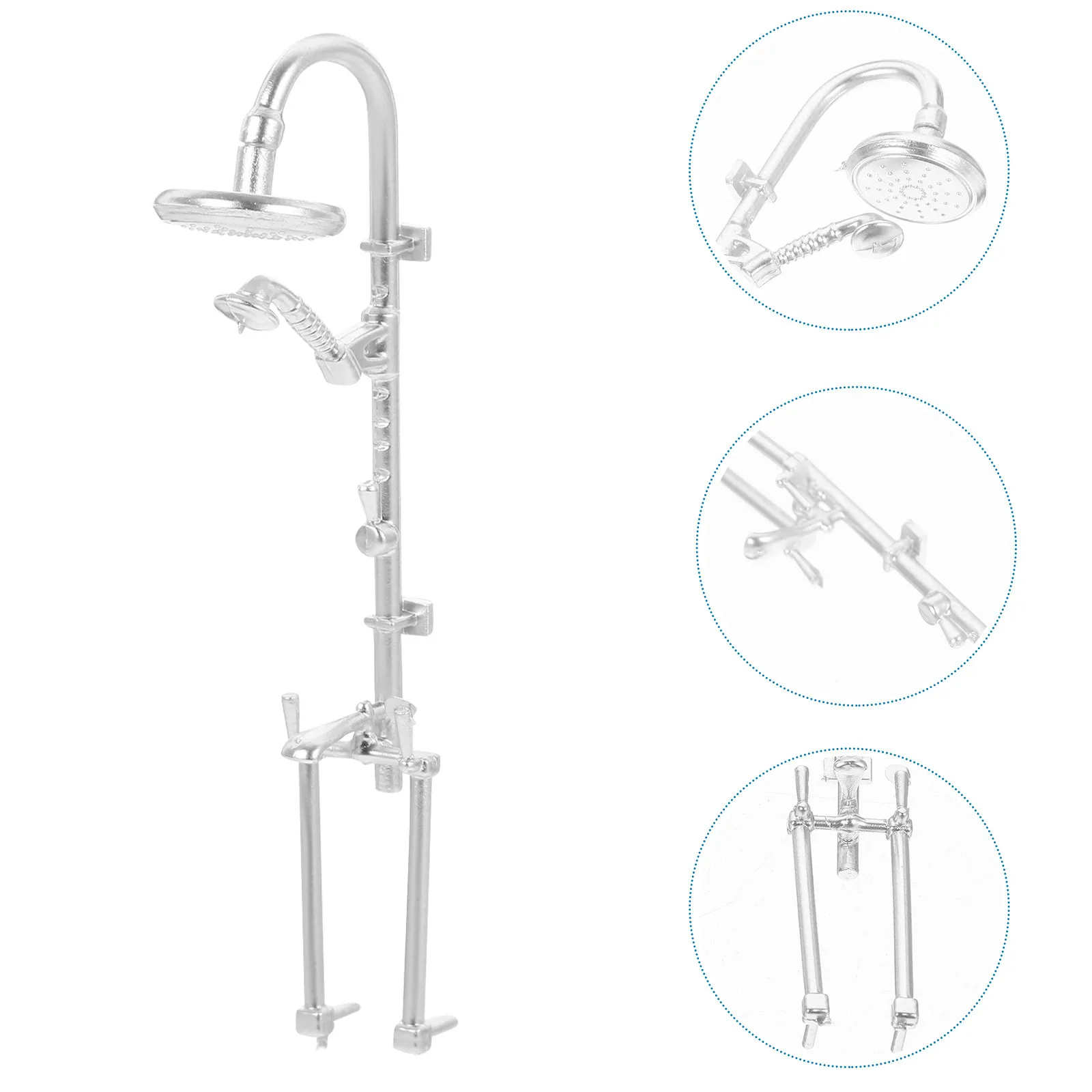 

Миниатюрный набор для душевой комнаты в масштабе 1:12, реалистичные аксессуары для ванной комнаты для декора кукольного домика, гладкая отделка, долговечный, безопасный материал, для дома