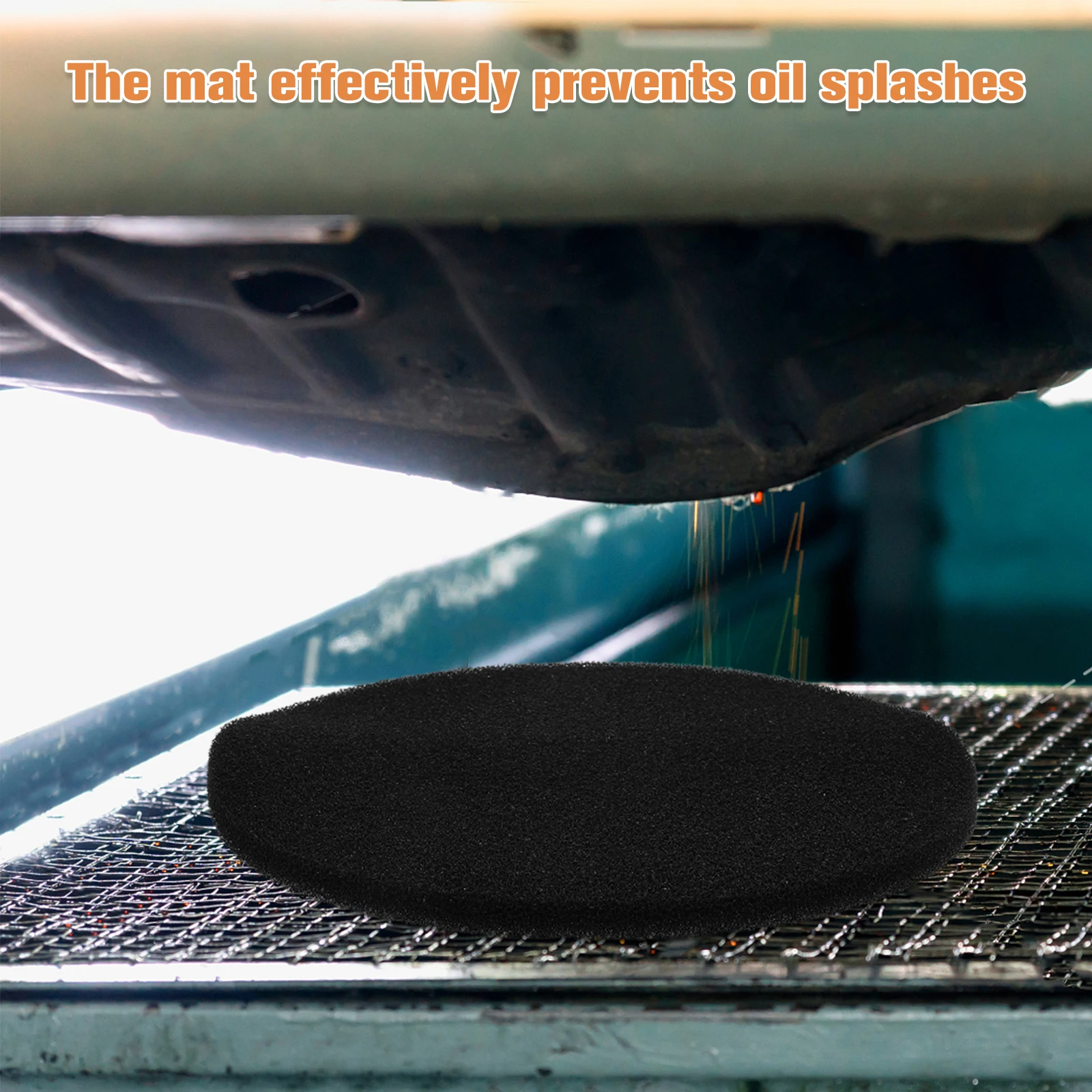 

Splash Mat 15.75 Inches Round Sponge Cushion for Car Oil Change Drain Pan Mechanics Repair Thick Pad Oil PanSplash Pad Car