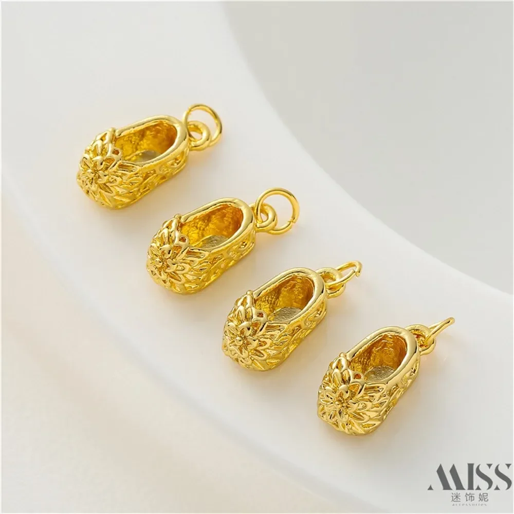 

18K Strong Color Embroidered Shoes Pendant DIY Accessories Handmade Charm Pendants Items Bracelets Necklaces Jewelry Accessories