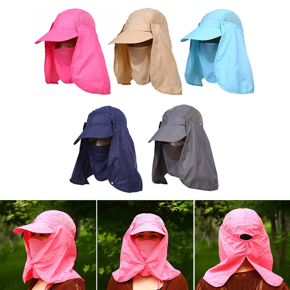 Outdoor Breathable Neck Face UV Sun Protection Fishing Sun Hat Sunshade Hat Baseball Cap Fisherman Cap for Men Women Hiking Camp