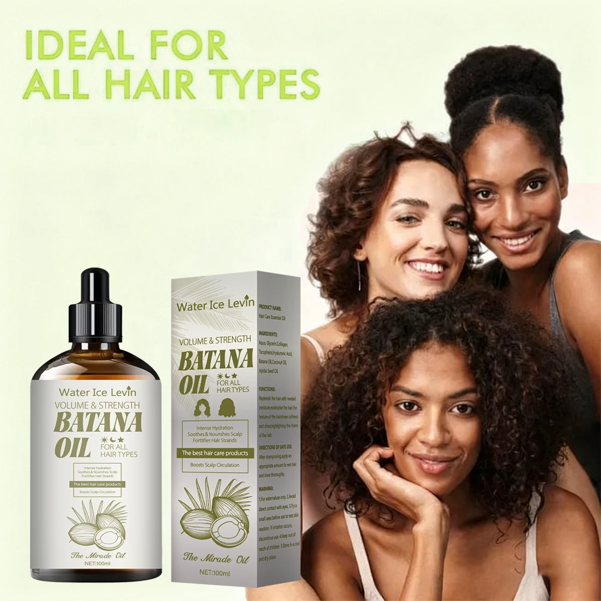 

Coconut Oil Batana Hair Oil Scalp Hair Serum Rosemary Essence for Care Hydration Nutrition Styling Beauty Health