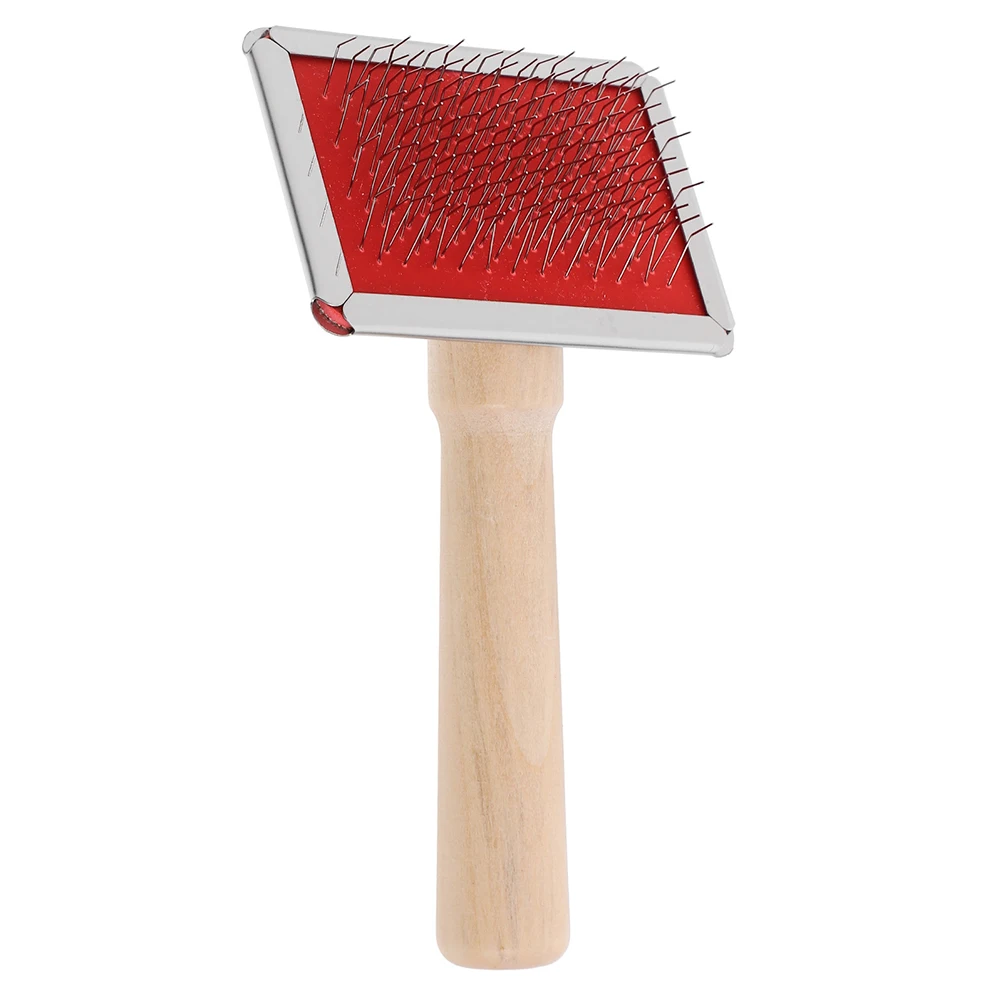 

Pet Grooming Brush Wooden Handle For Dogs Cats Deshedding Detangling Slicker Tool Universal Shedding Comb Long Hair Care