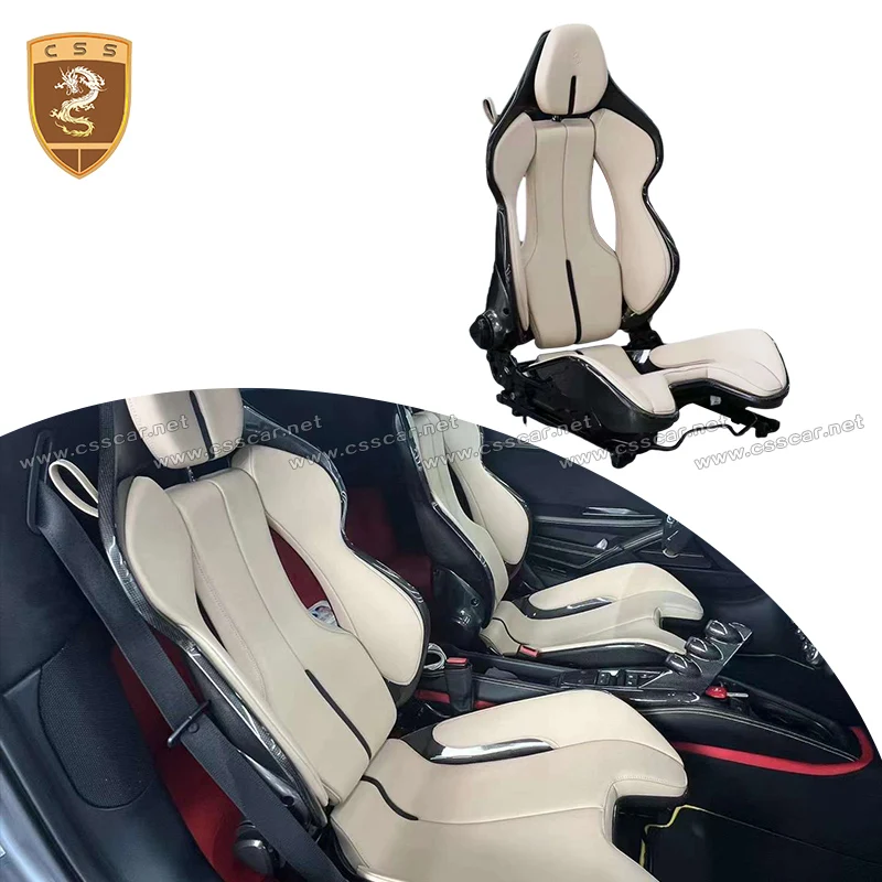 For Ferrari SF90 F12 F430 458 488 812 Car Universal Dry Carbon Fiber Comfortable Racing Adjustable Seat Interior Accessories