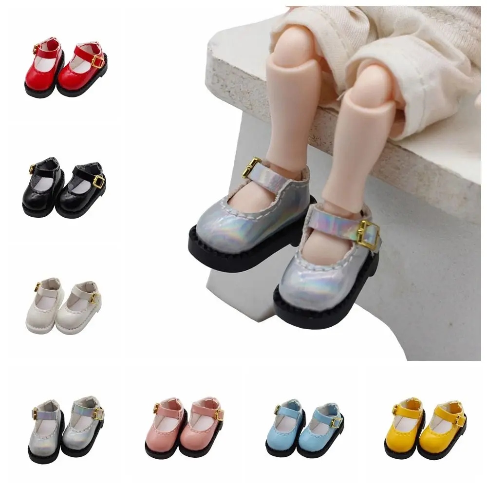 Sandales à beurre en cuir PU pour enfants, chaussures de princesse mignonnes, mini, Parker rond, 2.7x1.3cm, 12 BJD, OB11, jouets pour enfants, 1 paire