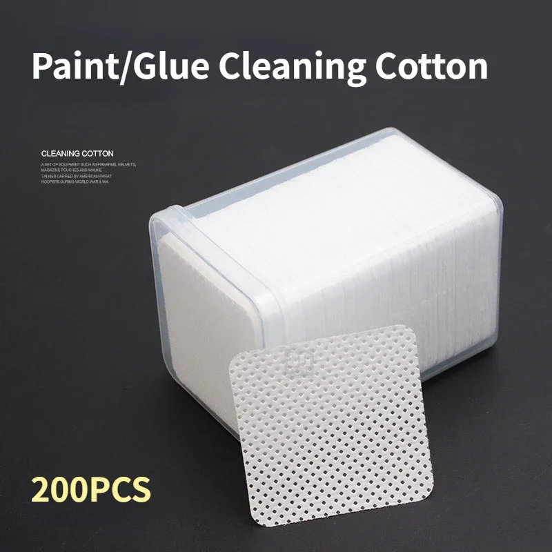 200pcs Paint Wiping Cotton Cloth Glue Cleaning Cotton Assembly Model Cleaning Tools for Military Model Making Tools DIY Supplies