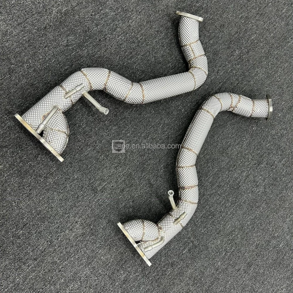 Für Porsche 718 Cayman GT4 GTS/Spyder 4.0T Auspuff-Downpipe 304SS Hitzegeschützt Hochleistungs-Automobilteil – Detail 7