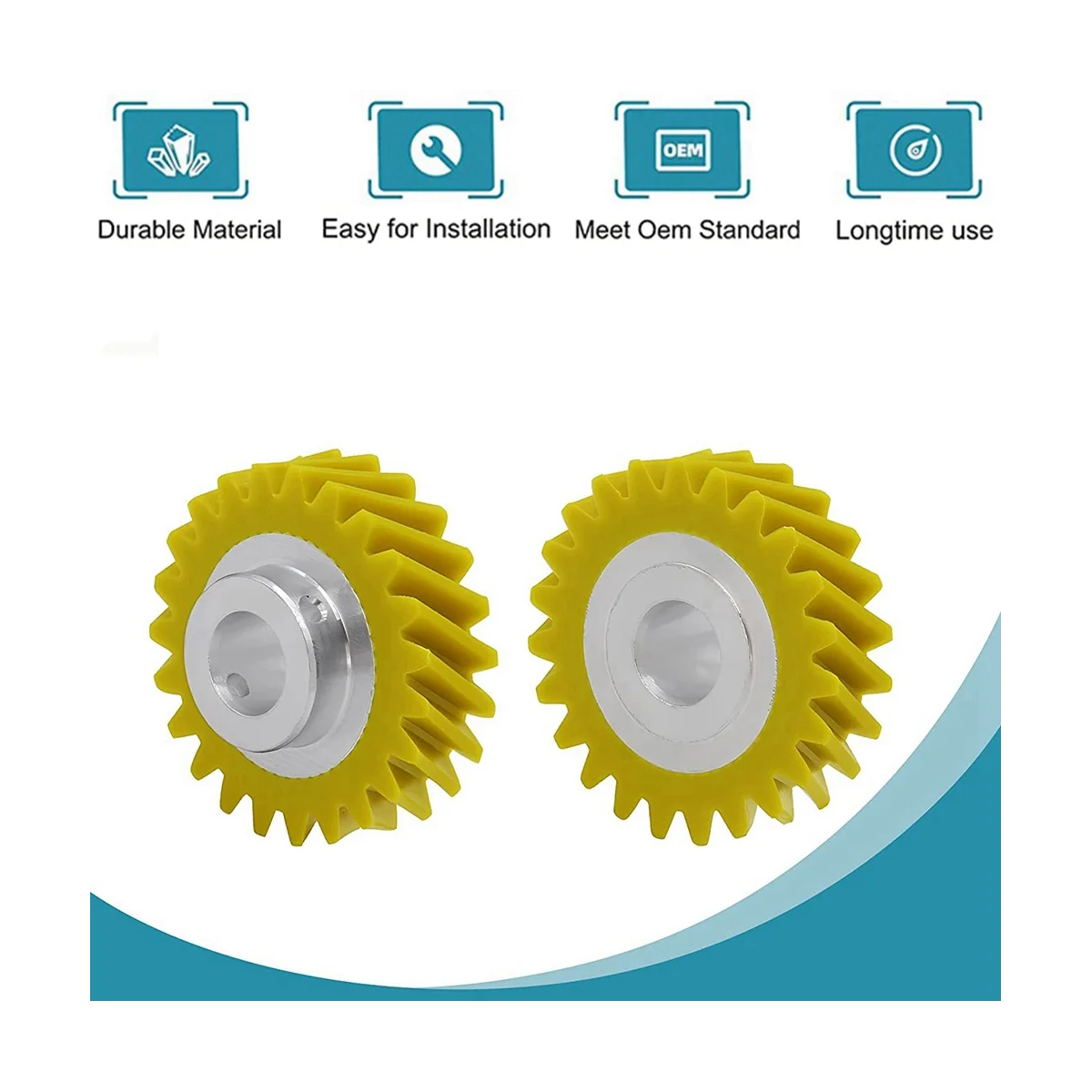 2PCS Mixer Worm Gear Replacement for Whirlpool & KitchenAid Mixers Gear Replace Parts 4162897 4169830 AP4295669