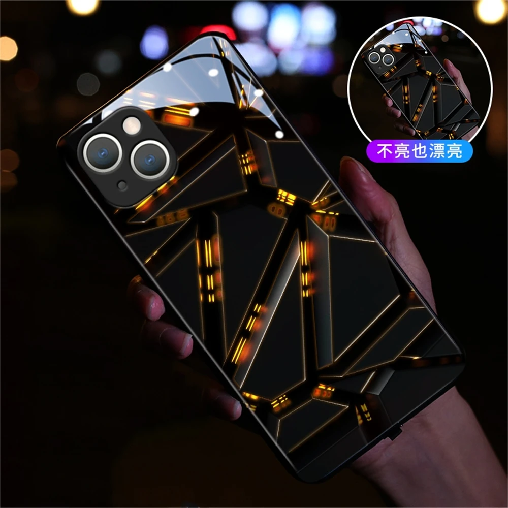 Advanced Technology Smart Voice-activated Luminous LED Phone Case For Samsung S24 S23 S22 S21 S20 FE Note 10 20 Plus Ultra A54