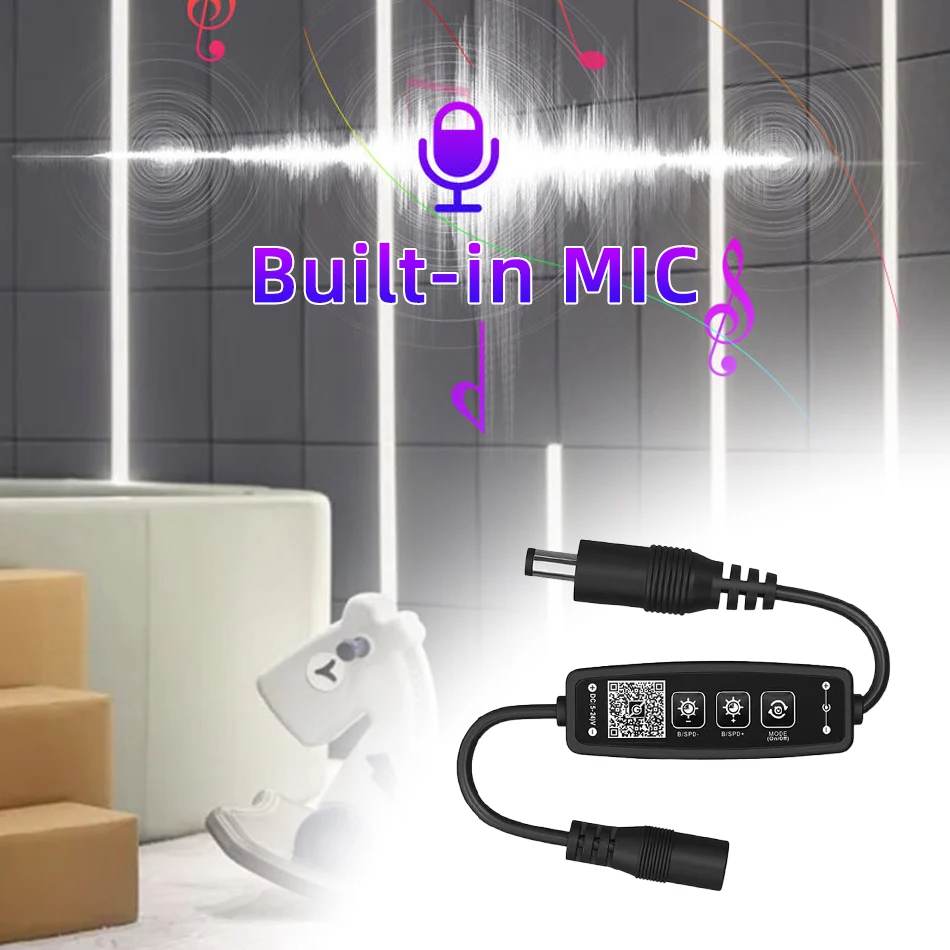 New DC 5V 12V 24V 6A Single Color LED Strip Light Smart Bluetooth APP Music MIC Timing Group Lighting Mini DIM Dimmer Controller