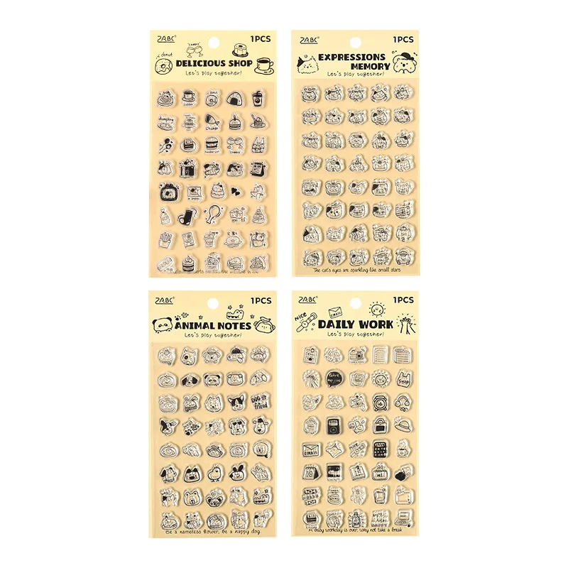 لطيف سيليكون طوابع مجموعة الحلوى الحيوان الحلوى لعوب الاطفال بخط اليد الأختام ختم سكرابوكينغ DIY بها بنفسك ديكور Stamps للمجلات
