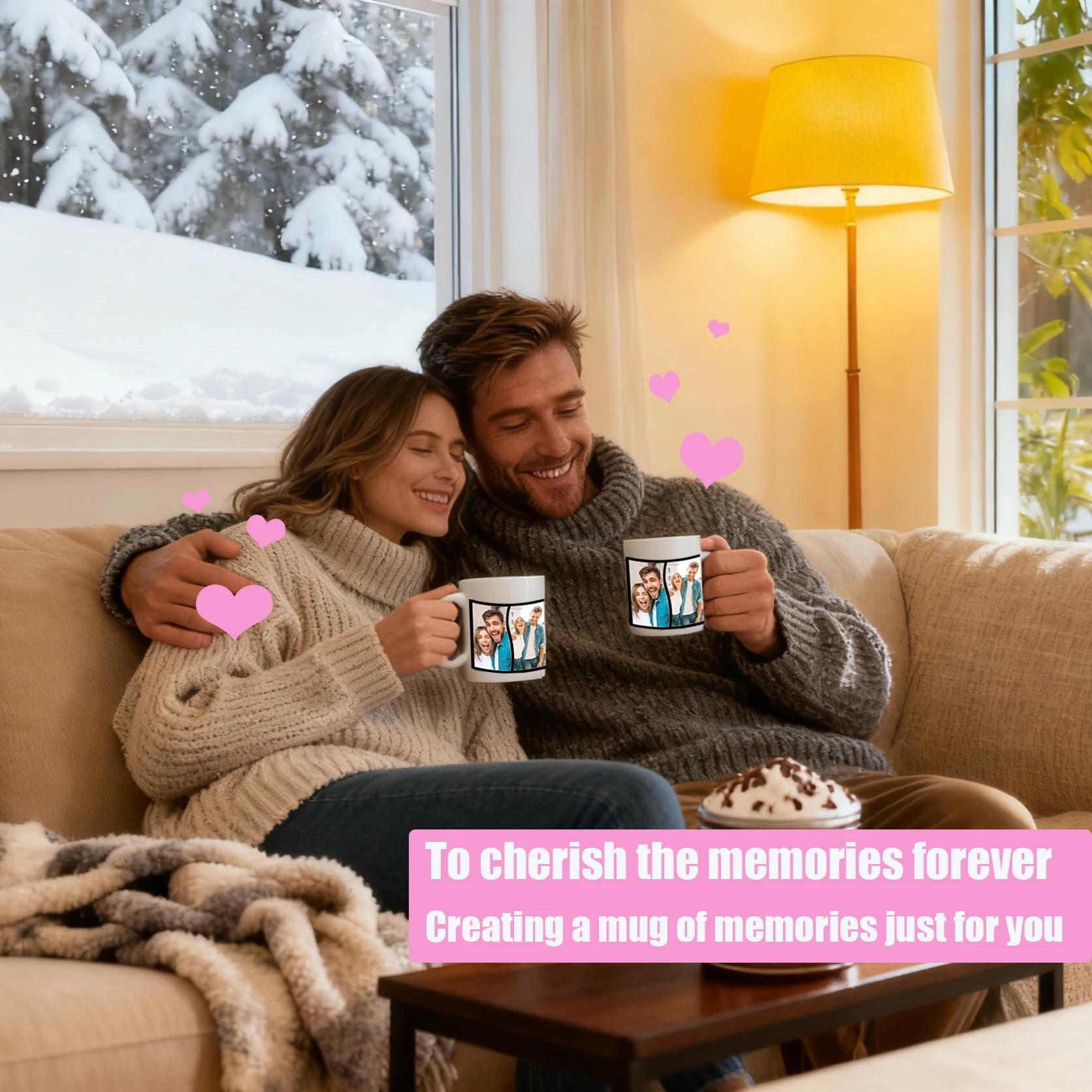 

Custom Photo Mug Personalized Couple Coffee Cup Christmas Gift Romantic Anniversary Drinkware for Beloved Him Her Coffee Tea Use