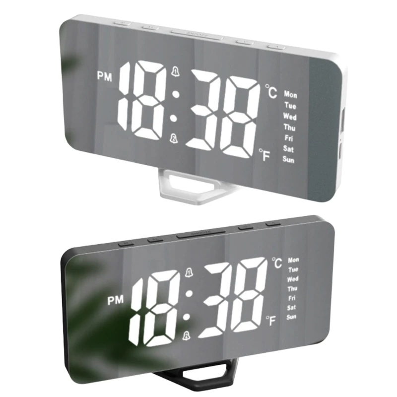 Table top Digital Clock Alarm Clock with LED Number, Double Power Modes,for Easy Time Management for Heavy Sleepers