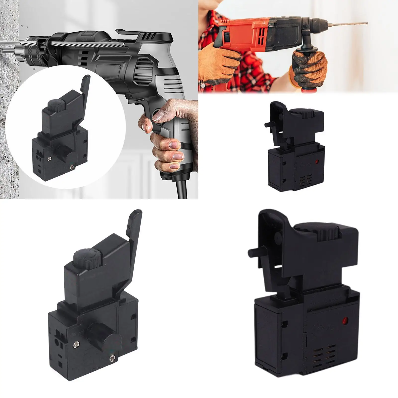 Electric Drill Switch Speed Control Trigger Adjustable Switch Lever Replacement Accessory for Hand Tool Drilling Wood Steel
