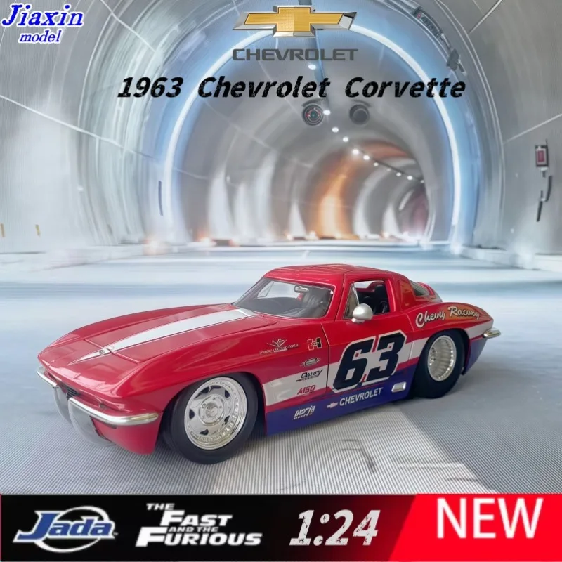 

1:24 Jada 1966, Chevrolet Corvette, масштабная модель автомобиля, подарок на день рождения