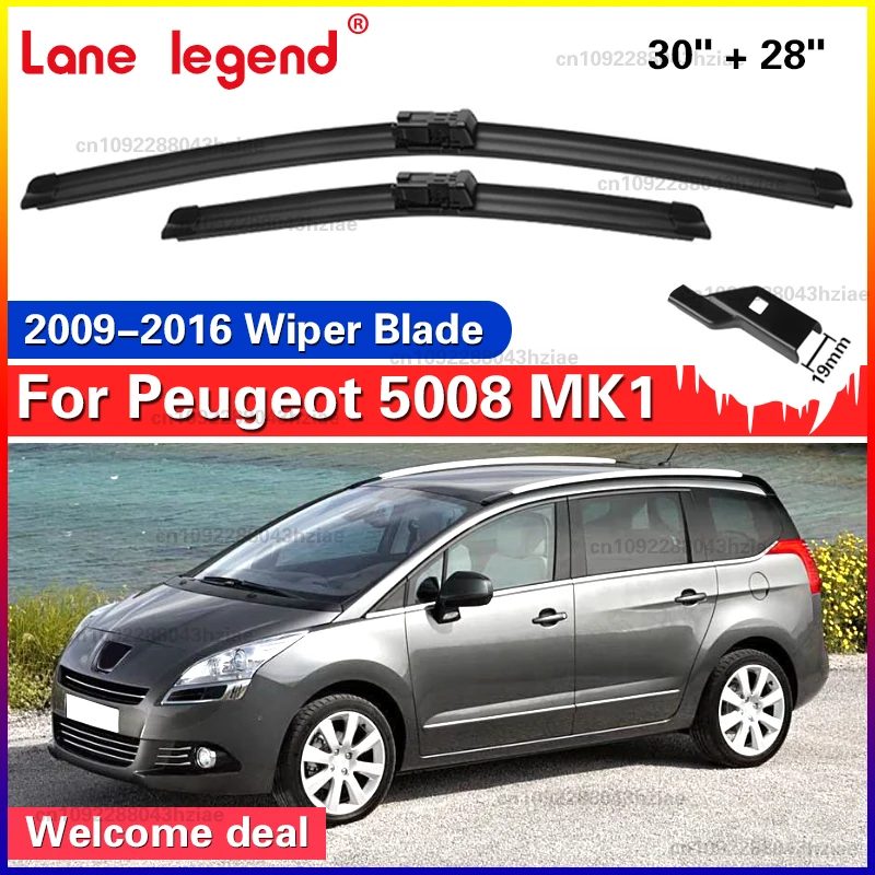 

Комплект щеток переднего стеклоочистителя с левым рулем для Peugeot 5008 MK1 T87 2009-2016 Щетки для лобового стекла 30 "+ 28"