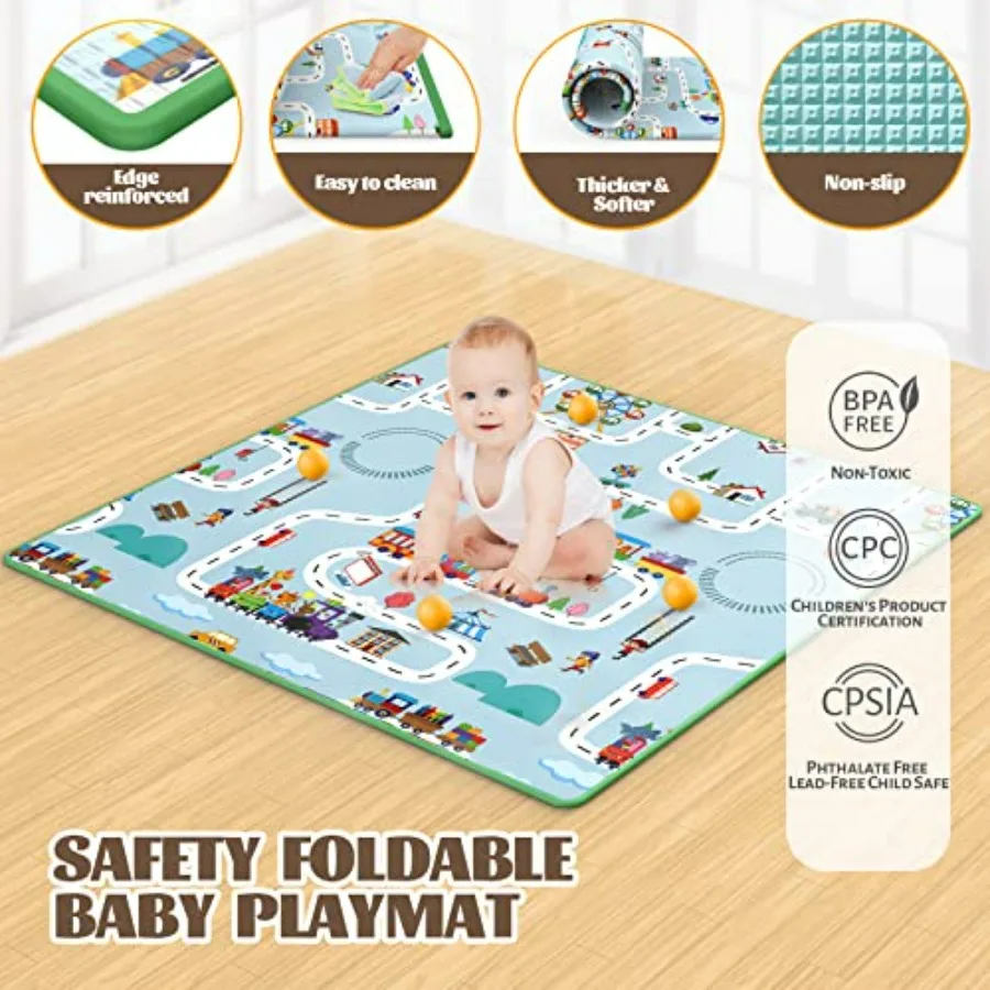 Baby Playpen with Mat 50x50 Inch Playpen for Babies and Toddlers Playard for Safety Play Yard Indoor Outdoor Baby Fence Activit