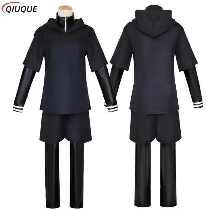 Kaneki ken cosplay traje com capuz jaqueta calças shorts conjunto completo roupas uniformes masculinos máscaras anime terno em quadrinhos adereços acessórios