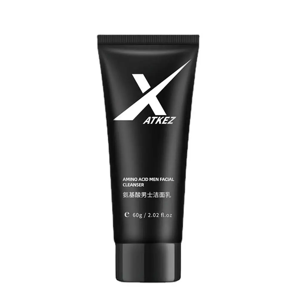 Limpador de aminoácidos para homens, limpeza profunda, controle de óleo suave, hidratante, remoção de óleo, limpador de espuma rico j3x0