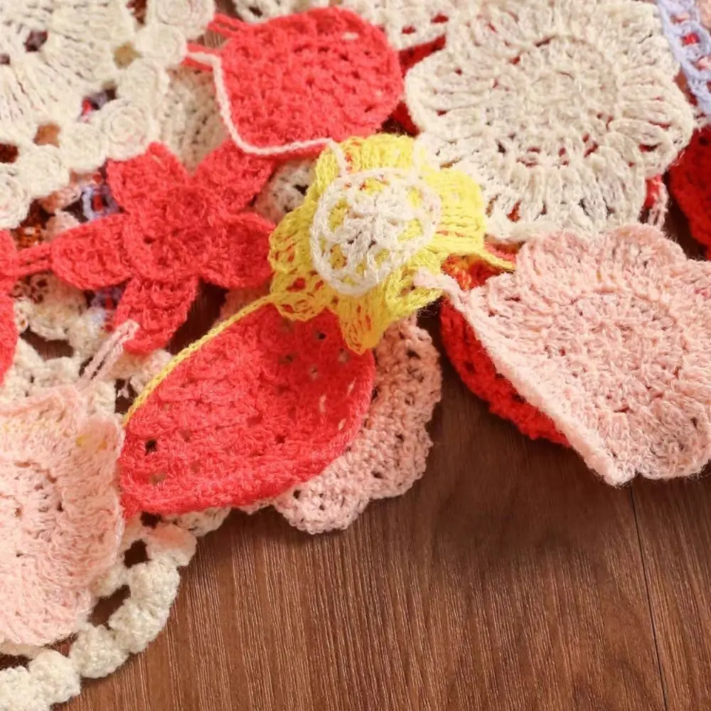 

Ethnic Style Sweet Knit Flower Camisole Colorful Patchwork Crochet Crop Top Beach Wear Cover Up Vest Tank Top Summer