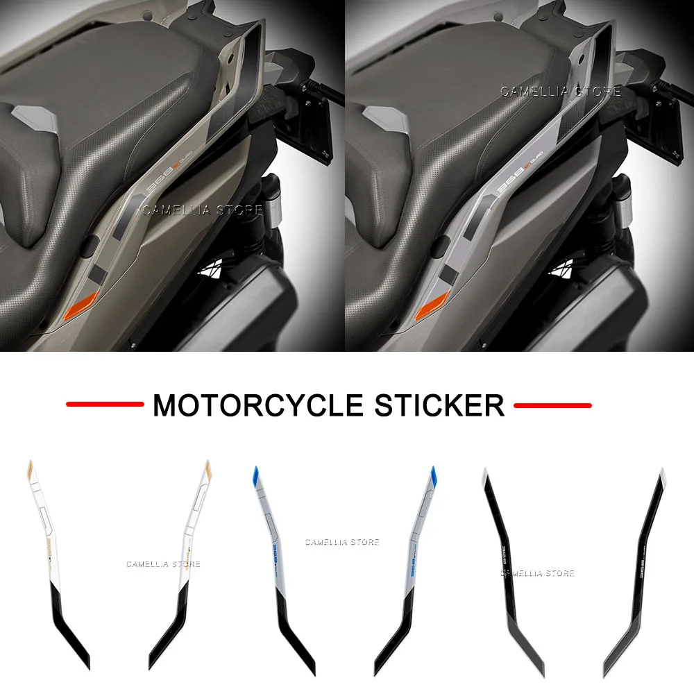 Motorcycle Rear Armrest Stickers 3D Epoxy Resin Waterproof Motorcycle Protective Sticker for Zontes 368G 2025 2026