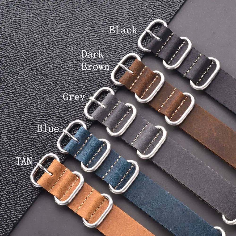 EACHE Genuine Leather Watch Straps 18mm 20mm 22mm High Quality Retro Matte Watchbands Replacement Bands Bracelets