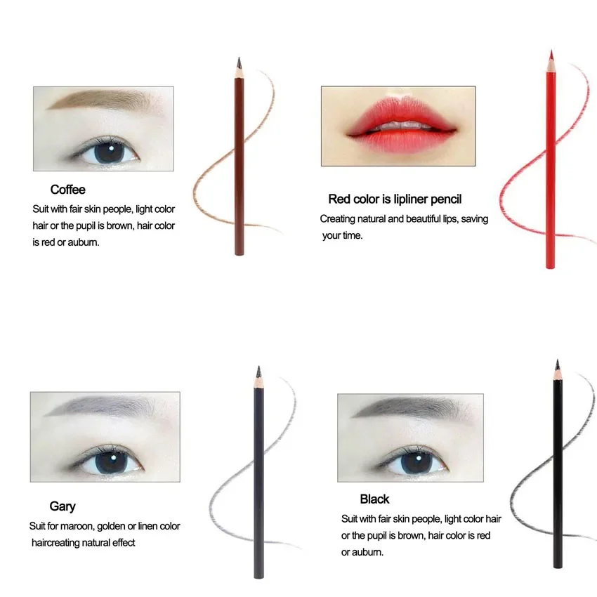 Eyebrow/lip tattoo Pencil  1pc Microblading Permanent Makeup Eyebrow Line Lip Line Design Positioning Pencil Waterproof