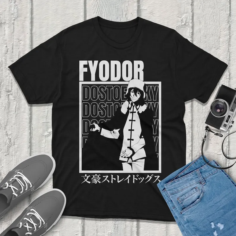 

Fyodor Bungou Stray Dogs T-Shirt Anime Vintage Streetwear Premium Quality Apparel Featuring Your Favorite Characters Anime Fans