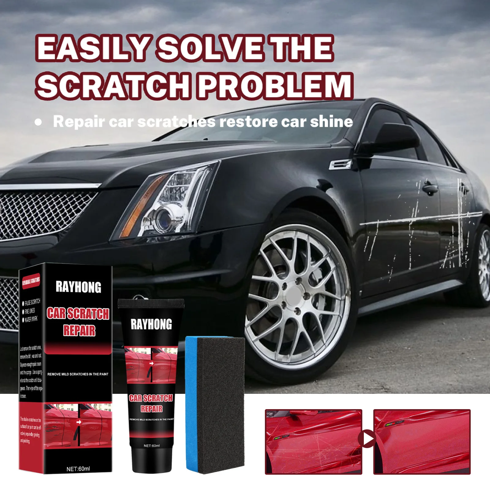 Picture 3: Car Scratch Repair Wax - Polish & Protect Paint for Minor Scratches & Swirl Marks with Gloss Enhancement (60ml)