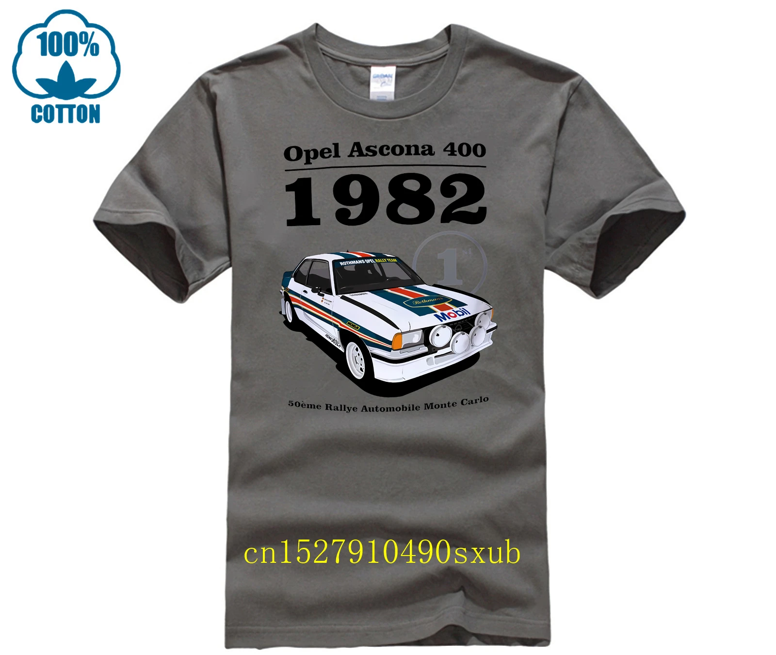 OPEL ASCONA 1982 T SHIRT CLASSIC CAR RALLY TRACK BIRTHDAY PRESENT GIFT 1980\'S