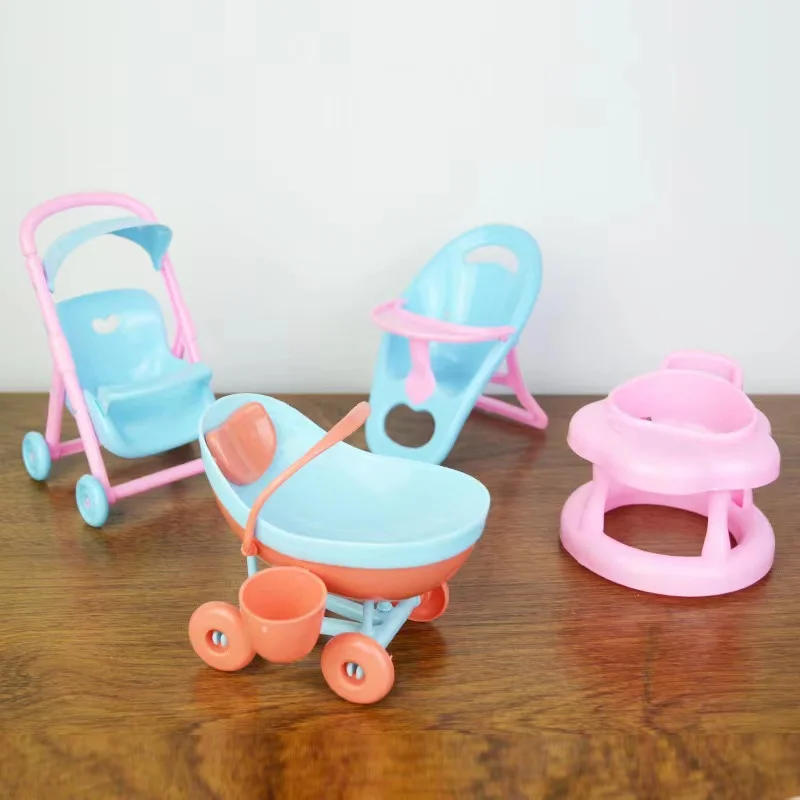 Kawaii 4-6 Inches Doll Toy Toddlers Cart Chair  Accessories for Doll Playset Dollhouse Children's Toy Gift for Kids Cool Stuff